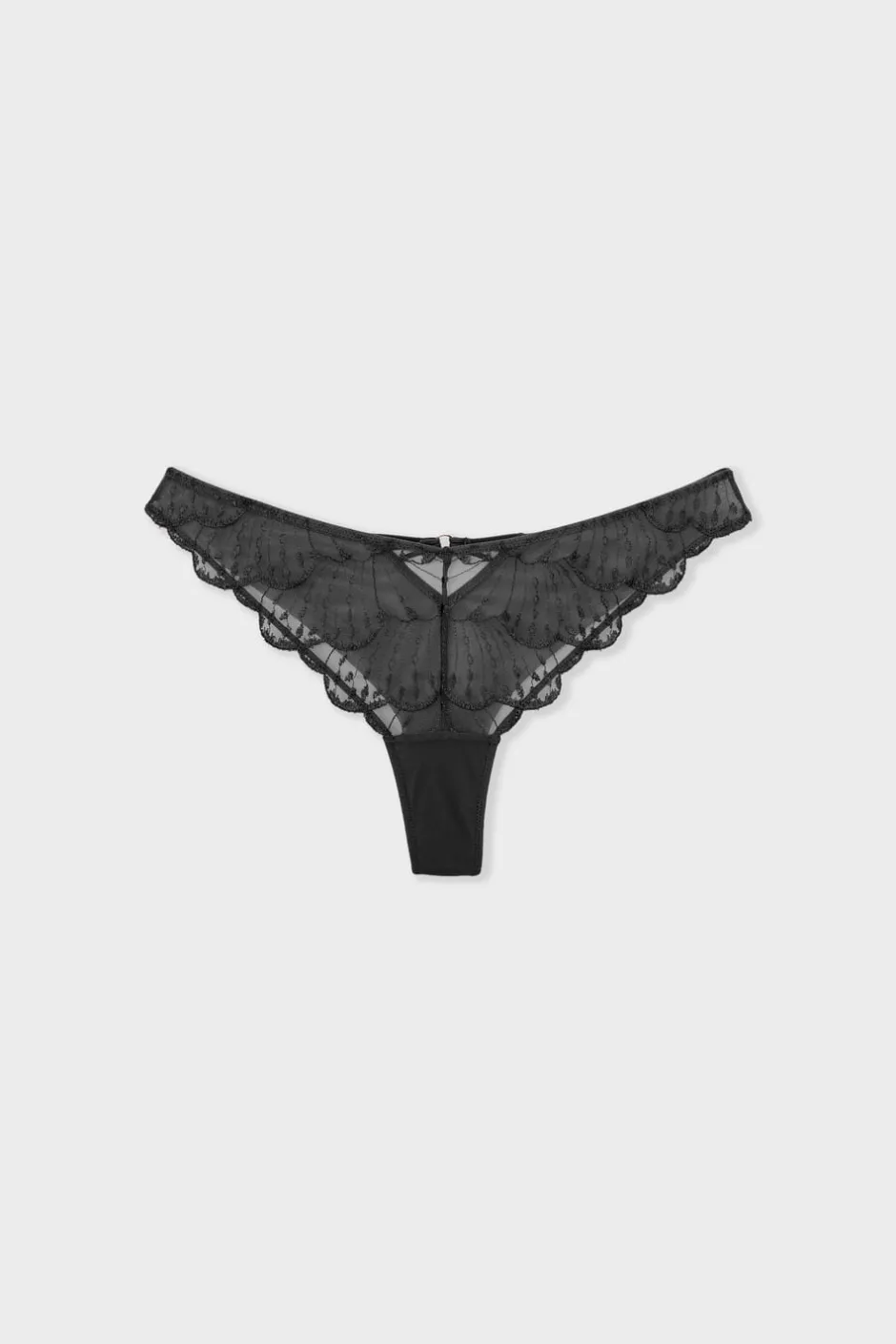 ETAM Tanga Brasileño|Tanga de bordado NEGRO