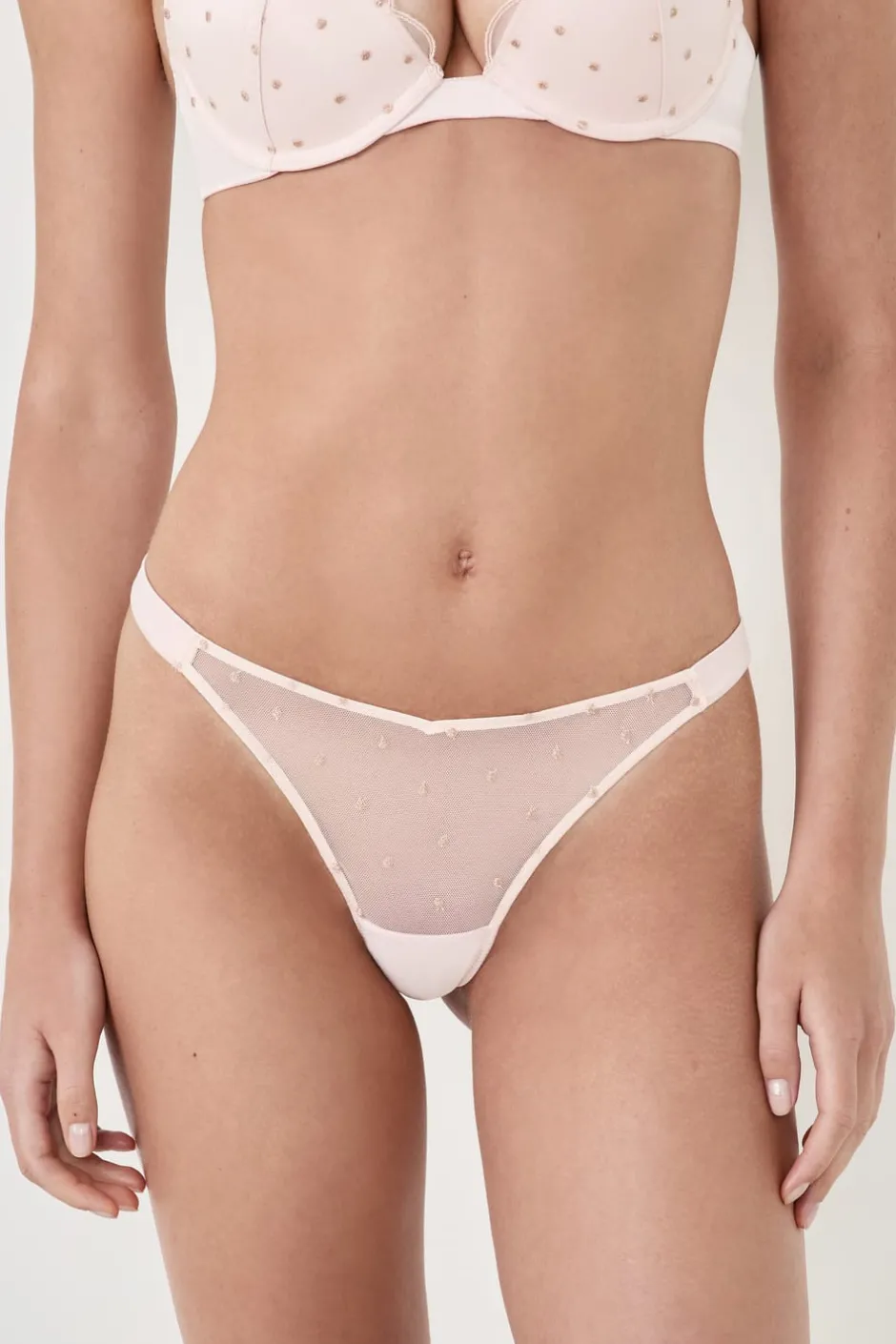 ETAM Tanga Brasileño|Tanga de bordado ROSA POLVO