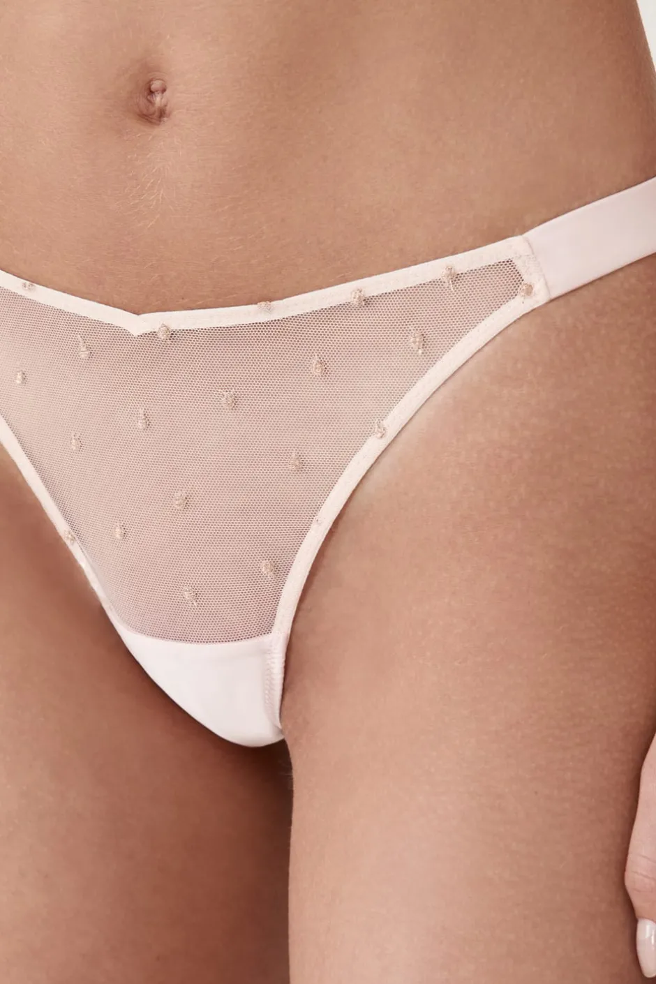 ETAM Tanga Brasileño|Tanga de bordado ROSA POLVO