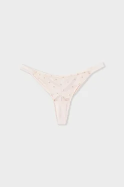 ETAM Tanga Brasileño|Tanga de bordado ROSA POLVO