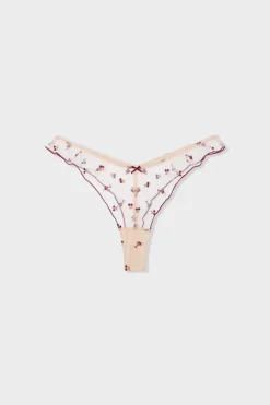 ETAM Tanga Brasileño|Tanga de bordado estampado BLUSH