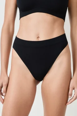 ETAM Tanga|Tanga de canalé NEGRO
