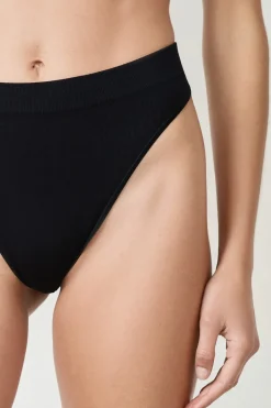 ETAM Tanga|Tanga de canalé NEGRO