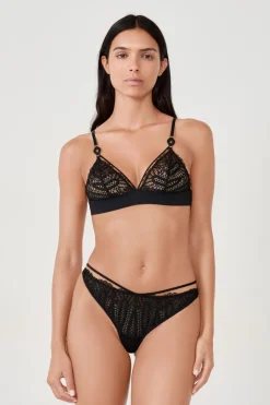 ETAM Braguitas Encaje|Tanga|Tanga de encaje NEGRO