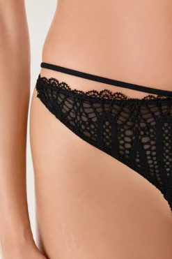 ETAM Braguitas Encaje|Tanga|Tanga de encaje NEGRO