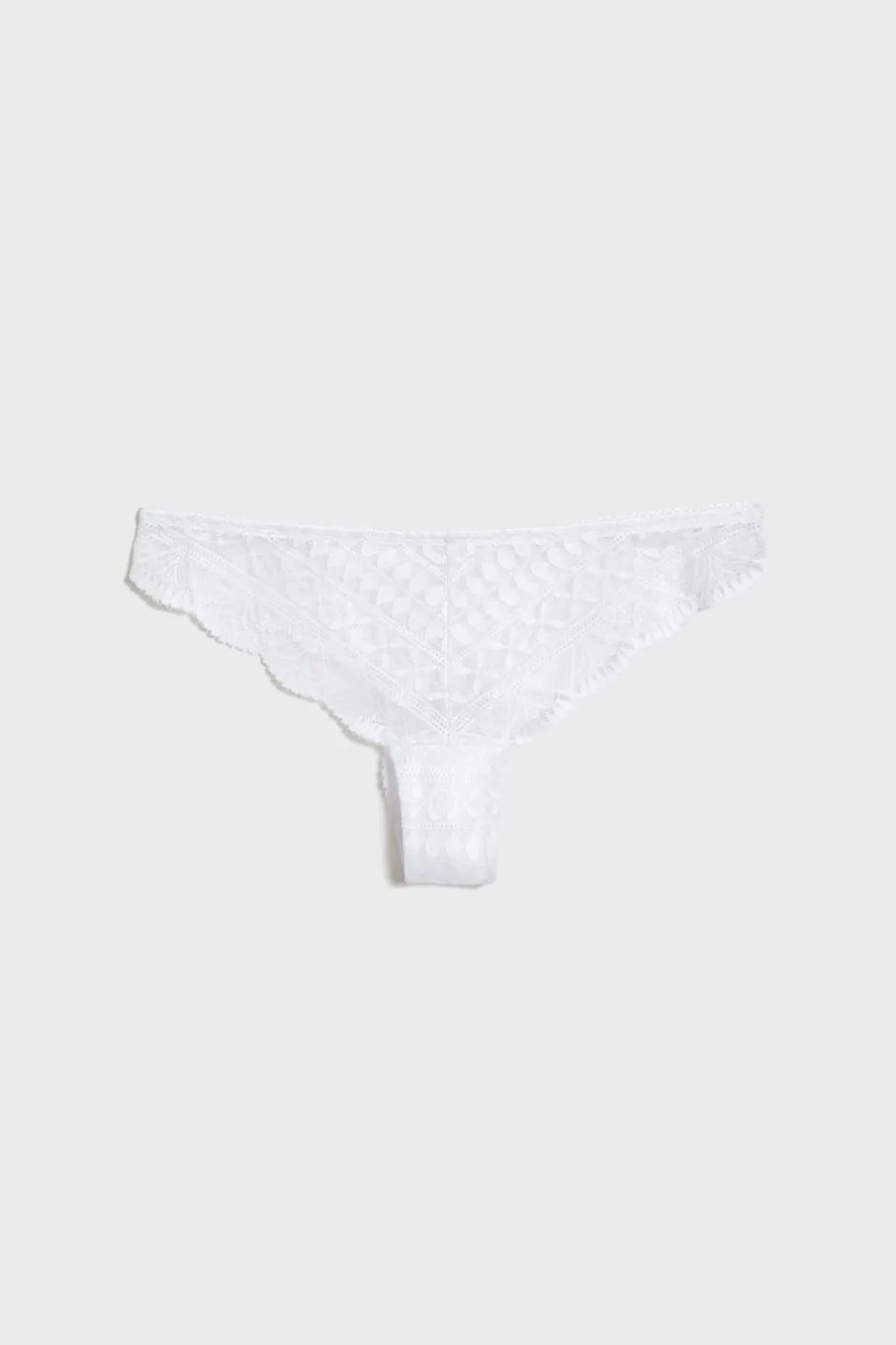 ETAM Braguitas Novias|Tanga Brasileño|Tanga de encaje BLANCO