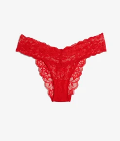 ETAM Tanga Brasileño|Braguitas Party|Tanga de encaje ROJO