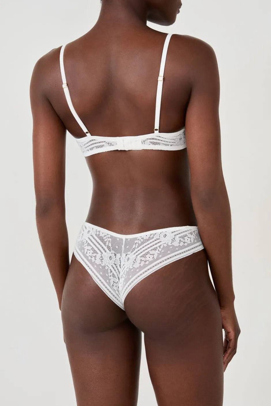 ETAM Braguitas Encaje|Tanga Brasileño|Tanga de encaje BEIGE