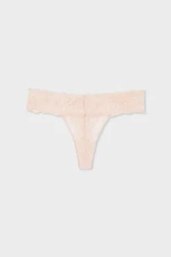 ETAM Tanga|Braguitas Encaje|Tanga de encaje ROSA