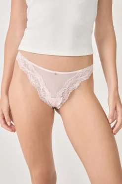ETAM Braguitas Sexy|Braguitas Encaje|Tanga de encaje ROSA