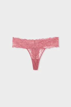 ETAM Braguitas Encaje|Tanga|Tanga de encaje BLUSH