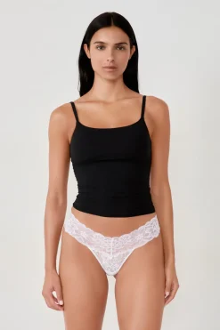 ETAM Braguitas Encaje|Tanga Brasileño|Tanga de encaje BLANCO