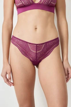 ETAM Braguitas Encaje|Tanga Brasileño|Tanga de encaje VIOLETA