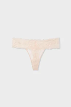 ETAM Braguitas Encaje|Tanga|Tanga de encaje ROSA EMPOLVADO