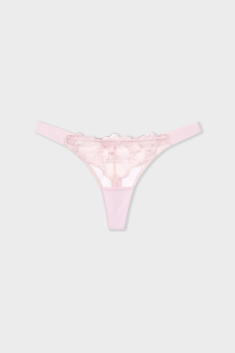 ETAM Tanga|Braguitas Encaje|Tanga de encaje ROSA CLARO