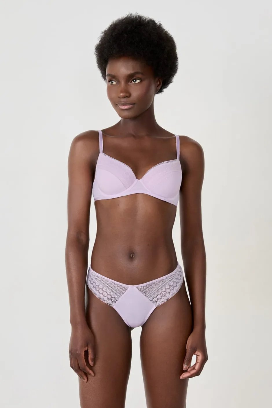 ETAM Braguitas Encaje|Tanga|Tanga de encaje LILA