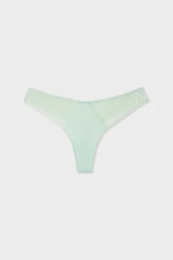 ETAM Braguitas Encaje|Tanga|Tanga de encaje VERDE PÁLIDO