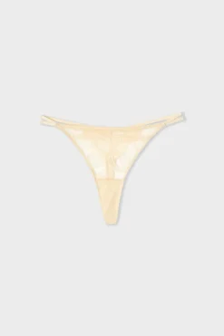 ETAM Braguitas Encaje|Tanga|Tanga de encaje BEIGE