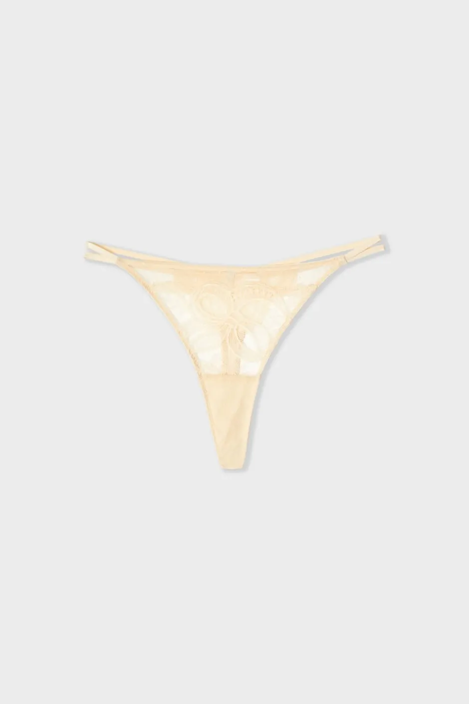 ETAM Braguitas Encaje|Tanga|Tanga de encaje BEIGE