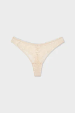 ETAM Braguitas Encaje|Tanga Brasileño|Tanga de encaje ROSA CLARO