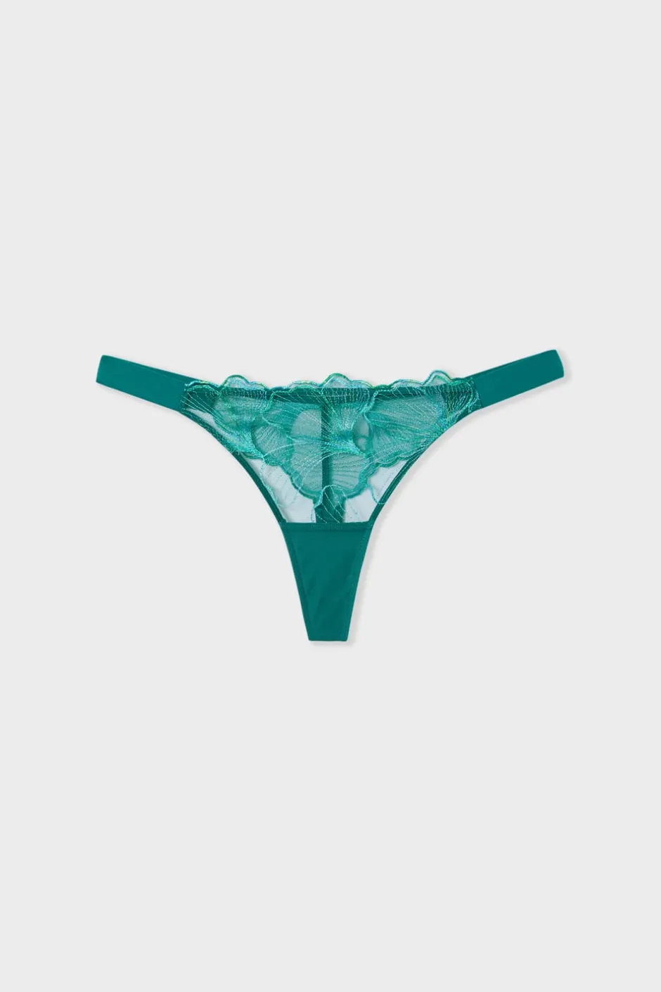 ETAM Braguitas Encaje|Tanga|Tanga de encaje VERDE OSCURO