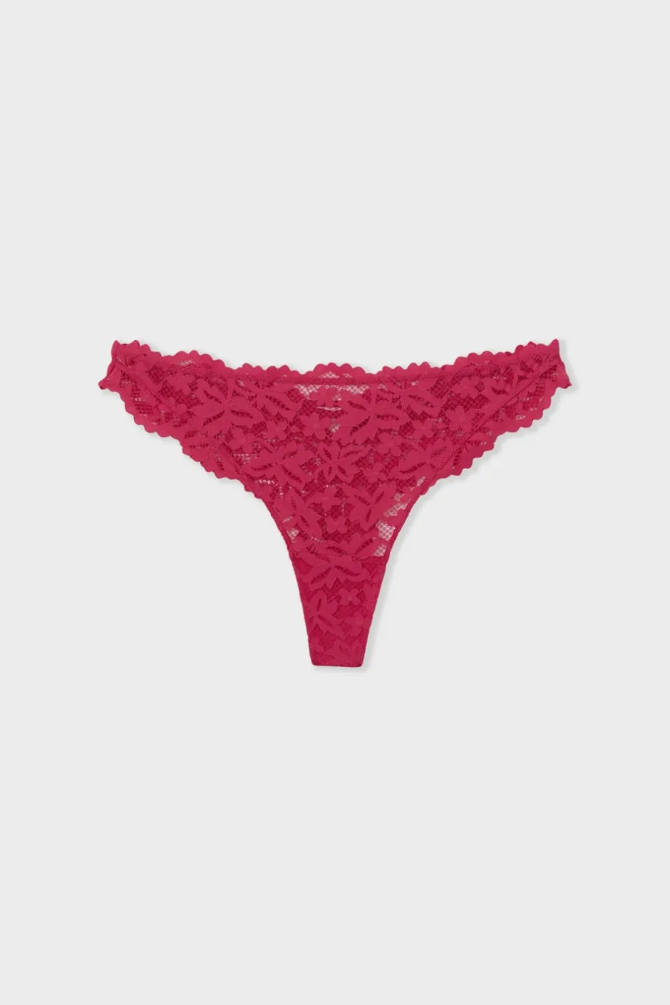 ETAM Braguitas Encaje|Tanga Brasileño|Tanga de encaje FÚSIA