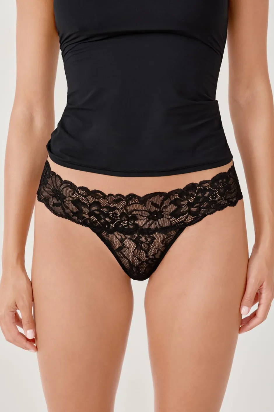 ETAM Braguitas Encaje|Tanga|Tanga de encaje NEGRO