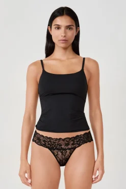 ETAM Braguitas Encaje|Tanga|Tanga de encaje NEGRO