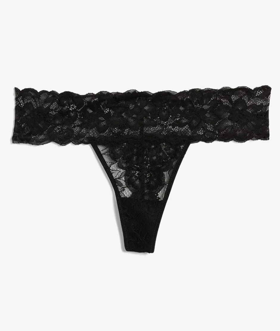 ETAM Braguitas Encaje|Tanga|Tanga de encaje NEGRO