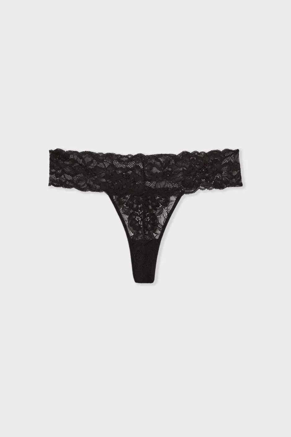 ETAM Braguitas Encaje|Tanga|Tanga de encaje NEGRO
