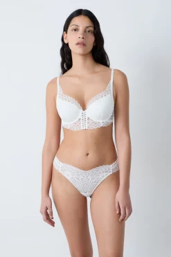 ETAM Tanga Brasileño|Braguitas Encaje|Tanga de encaje ANTRACITA