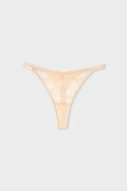ETAM Tanga|Braguitas Encaje|Tanga de encaje ROSA EMPOLVADO