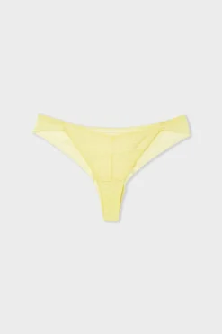 ETAM Tanga Brasileño|Braguitas Encaje|Tanga de encaje AMARILLO P&Aacute;LIDO