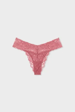ETAM Braguitas Encaje|Tanga Brasileño|Tanga de encaje BLUSH