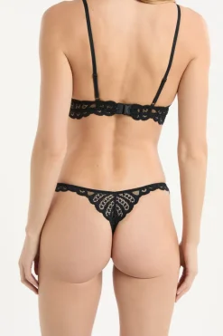 ETAM Braguitas Encaje|Tanga|Tanga de encaje NEGRO