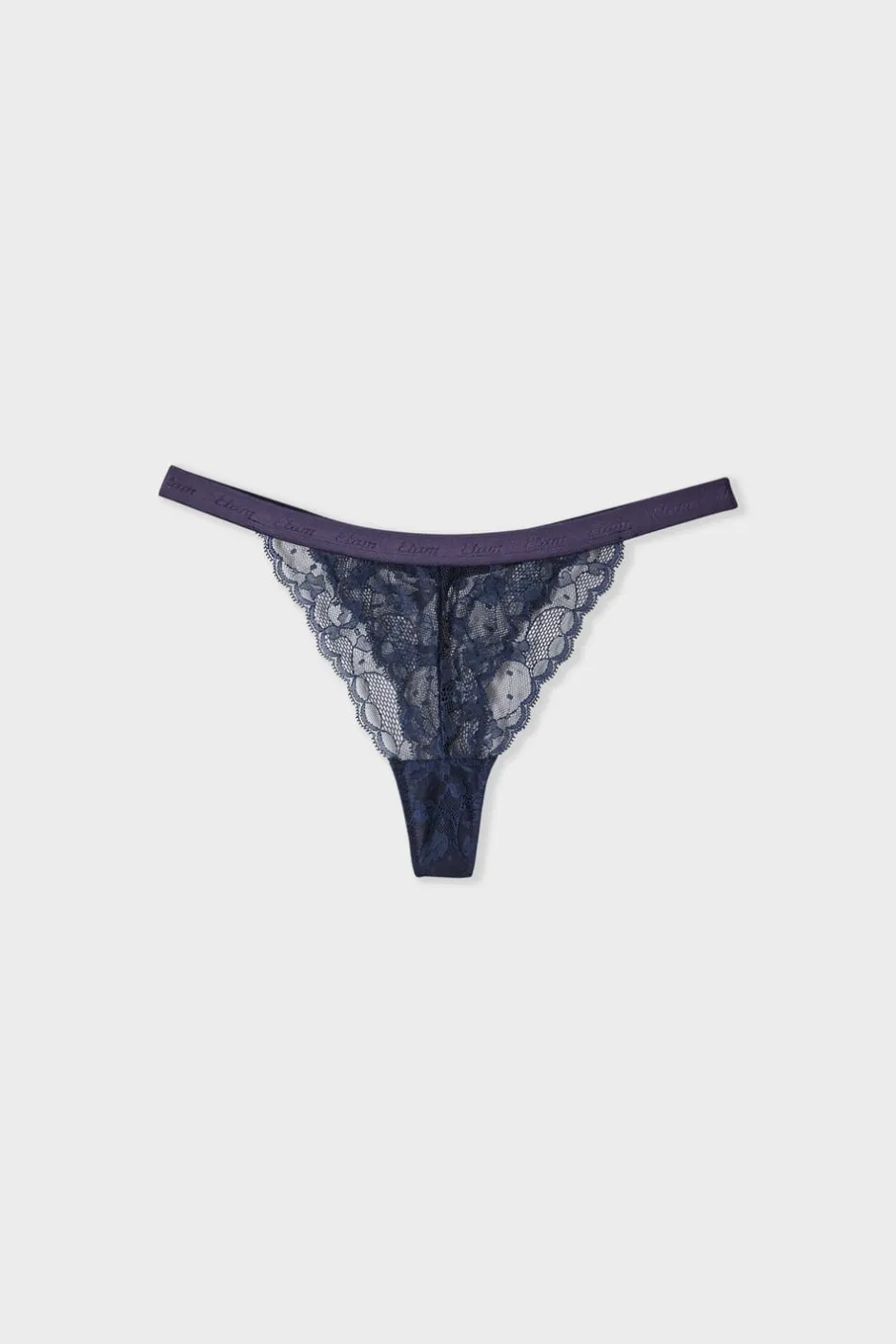 ETAM Braguitas Encaje|Tanga Brasileño|Tanga de encaje marino