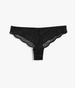 ETAM Braguitas Encaje|Tanga Brasileño|Tanga de encaje NEGRO