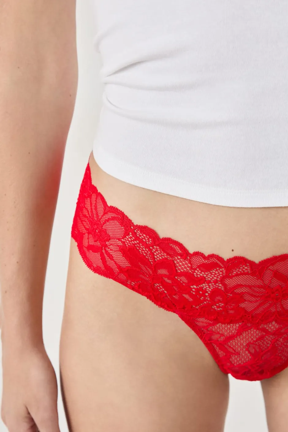 ETAM Braguitas Encaje|Tanga|Tanga de encaje ROJO