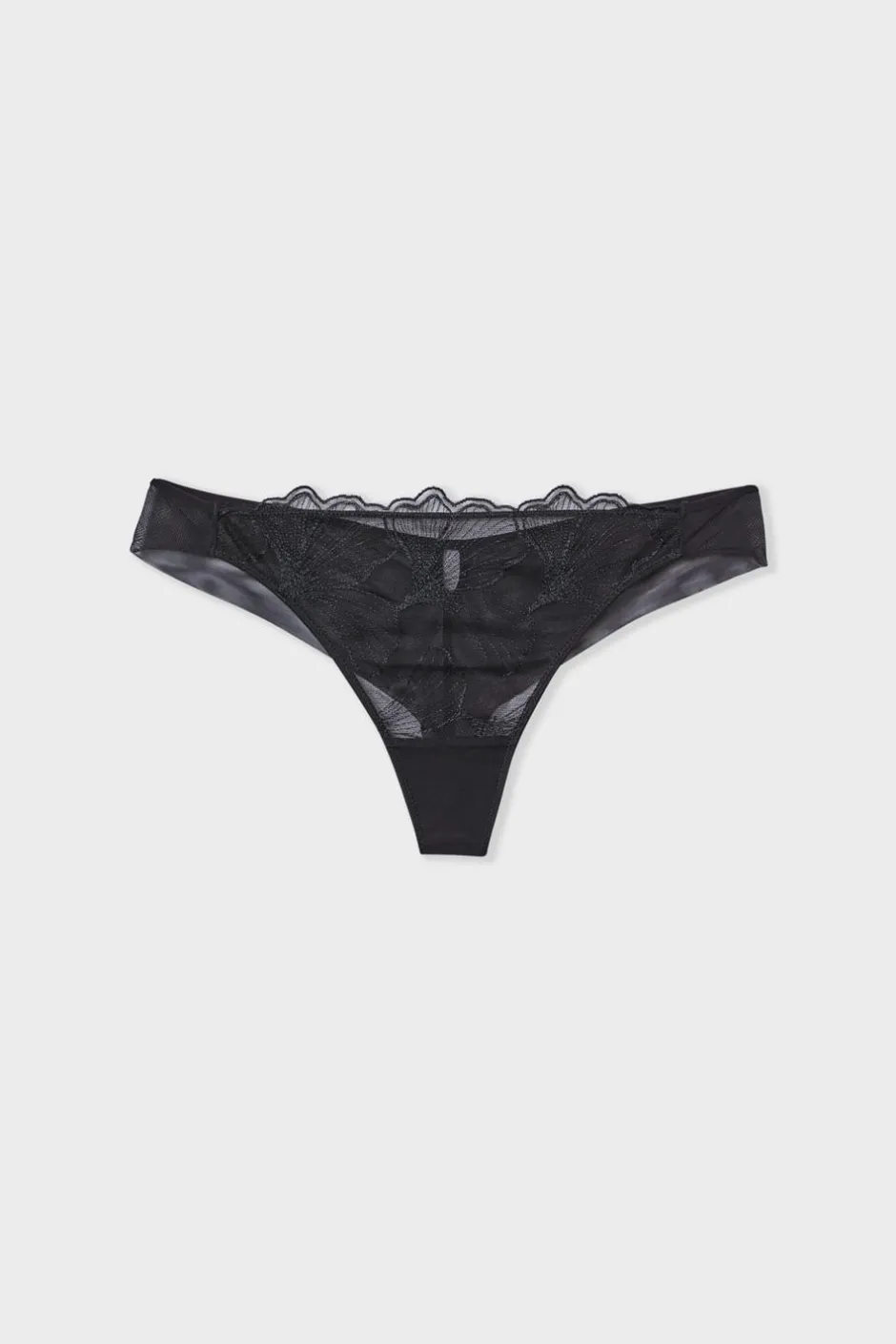 ETAM Braguitas Encaje|Tanga Brasileño|Tanga de encaje NEGRO