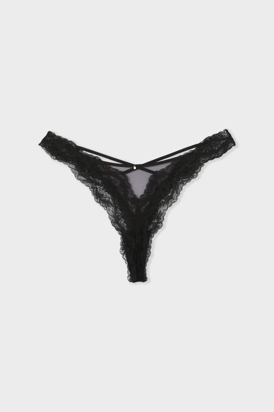 ETAM Braguitas Sexy|Tanga Brasileño|Tanga de encaje NEGRO
