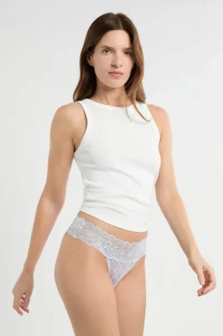 ETAM Braguitas Encaje|Tanga|Tanga de encaje AZUL