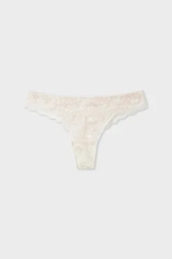 ETAM Tanga Brasileño|Braguitas Encaje|Tanga de encaje ROSA EMPOLVADO