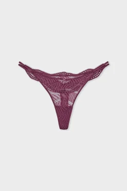 ETAM Tanga|Braguitas Encaje|Tanga de encaje VIOLETA