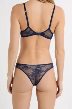ETAM Tanga Brasileño|Tanga de encaje marino