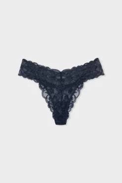 ETAM Braguitas Encaje|Tanga Brasileño|Tanga de encaje TINTA