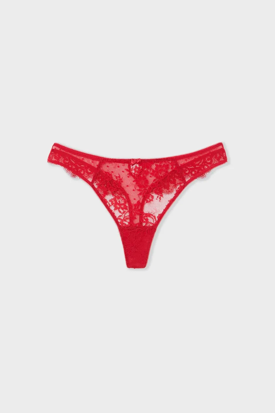 ETAM Braguitas Encaje|Tanga Brasileño|Tanga de encaje ROJO