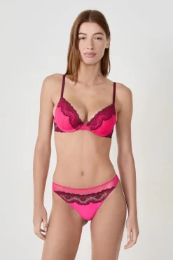 ETAM Braguitas Encaje|Tanga Brasileño|Tanga de encaje PETUNIA