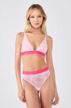 ETAM Braguitas Encaje|Novedades Braguitas|Tanga de encaje x Lemonade Dolls ROSE POUDRE