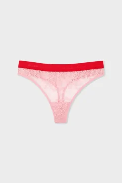 ETAM Braguitas Encaje|Novedades Braguitas|Tanga de encaje x Lemonade Dolls ROSE POUDRE