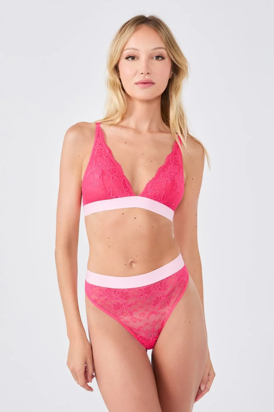 ETAM Braguitas Encaje|Novedades Braguitas|Tanga de encaje x Lemonade Dolls FUSHIA